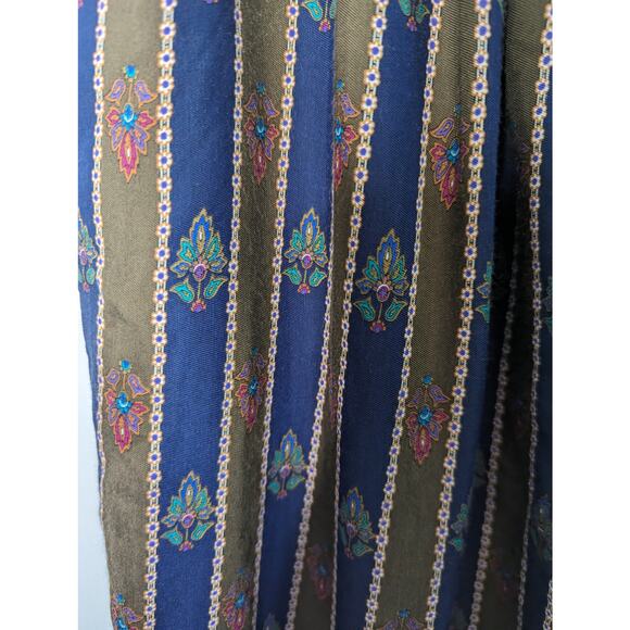 Vintage 80's Susan Bristol Maxi Skirt Striped Floral Print Boho Peasant NWT - Picture 8 of 9